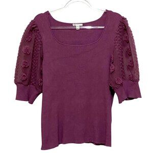 Cato Pullover Knit Top 14W 16W Purple Fairy Whimsigoth Coquette Bloomcore Flower